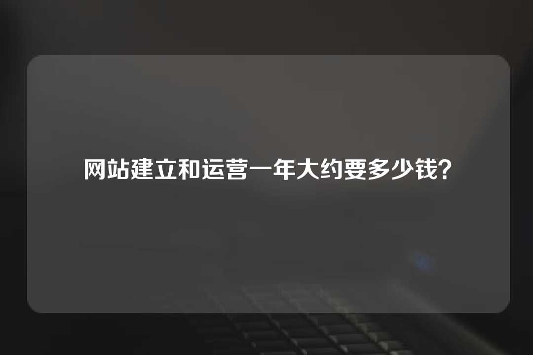 网站建立和运营一年大约要多少钱？